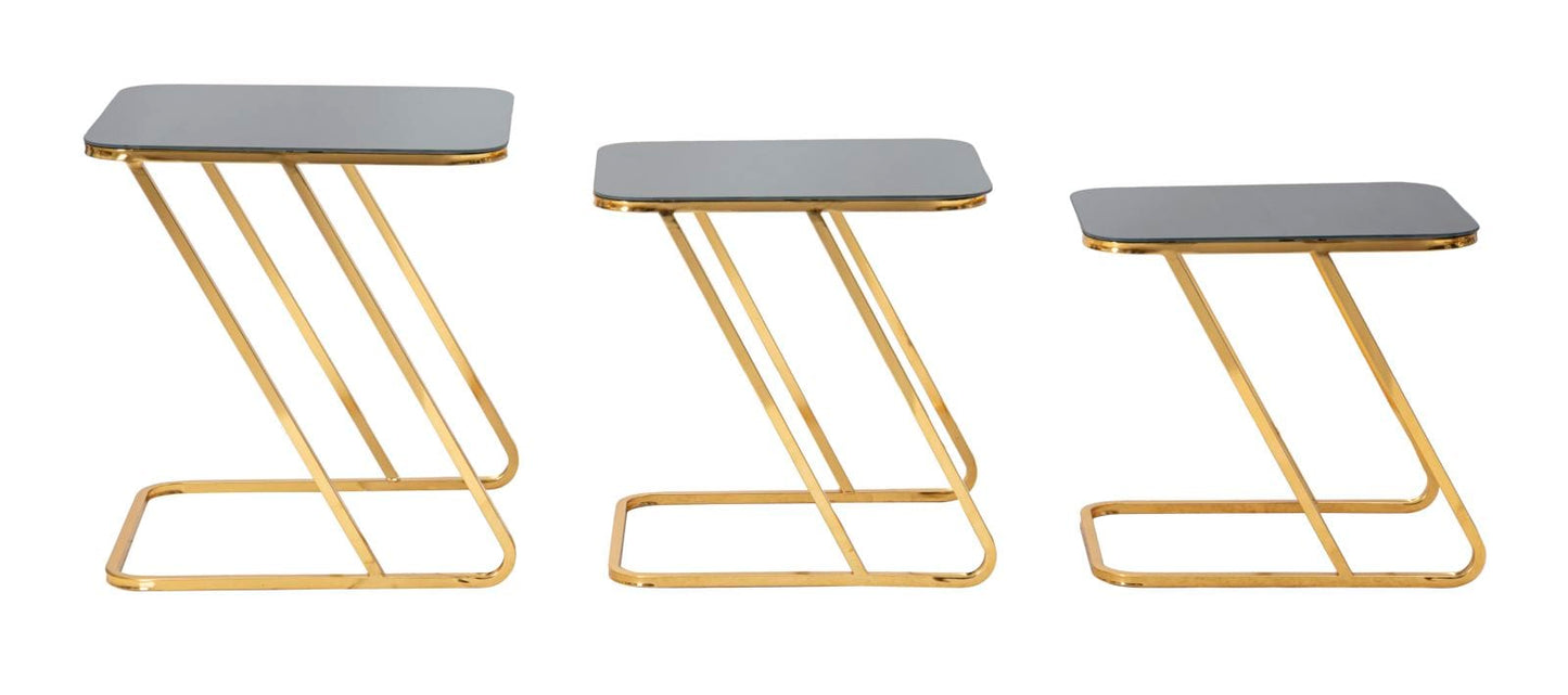 Mauro Ferretti TABLE SIMPLE SET 3 PCS CM 44X50,5X55,5-39X49X51-34X47X45