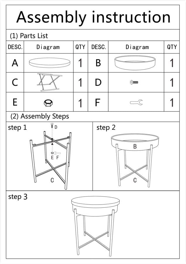 Mauro Ferretti TABLE TOLOSA CM Ø 54,5X61