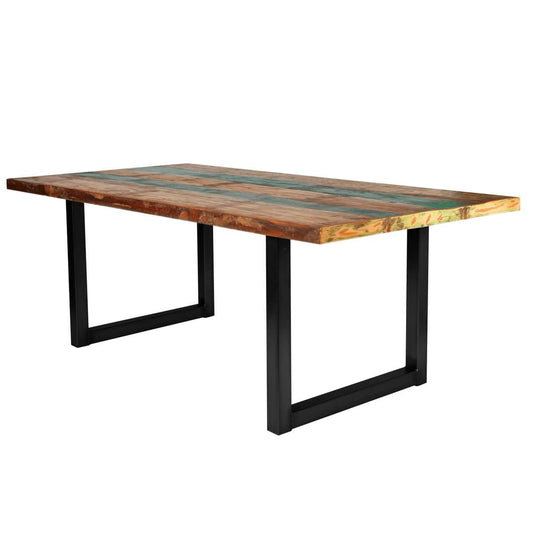 SIT Möbel Im- und Export Tafel 160x85 cm, kleurrijk hergebruikt hout