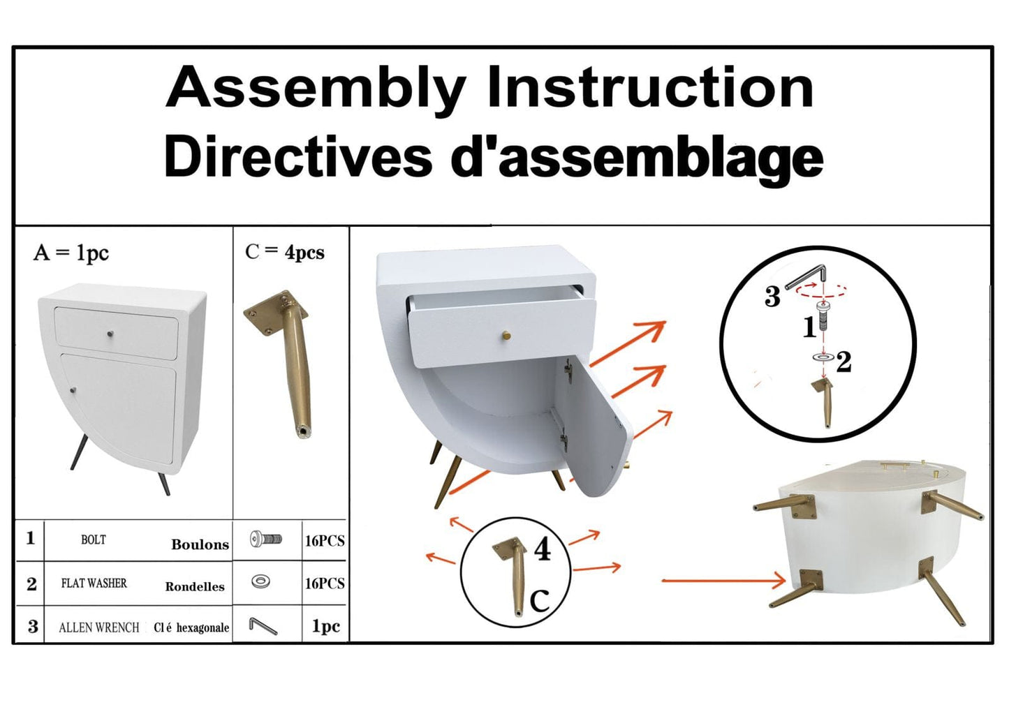 Mauro Ferretti TALL BEDSIDE VENUS CM 60X32X79
