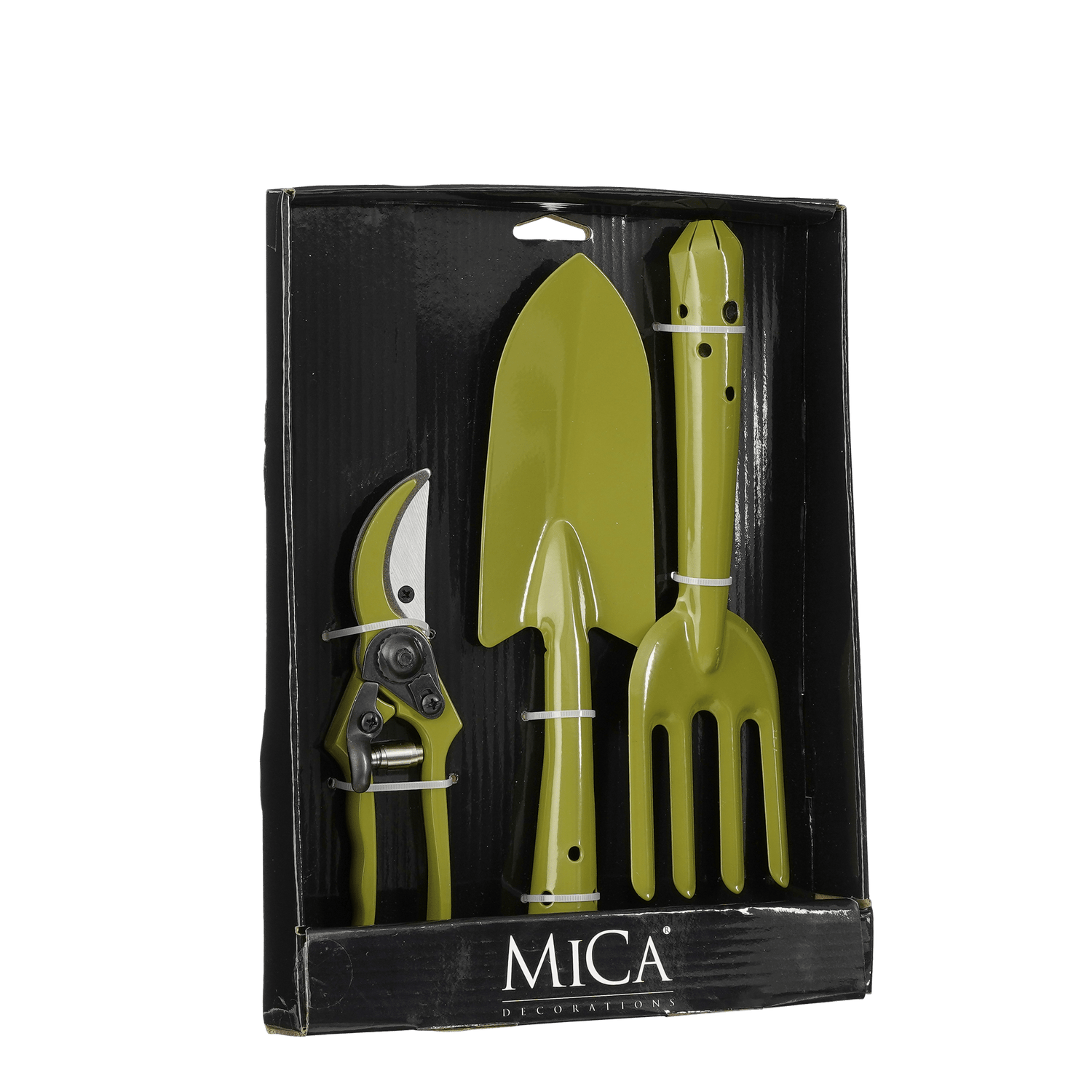 Mica Decorations Tuingereedschap - Set van 3 - Metaal - Groen