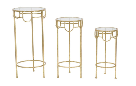 Mauro Ferretti TV HOLDER GOLD SET OF 3 PCS CM Ø 33X70
-28X60-23X50