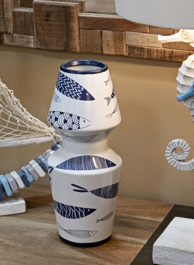 Mauro Ferretti VASE FISH DOUBLE CM Ø 14X34