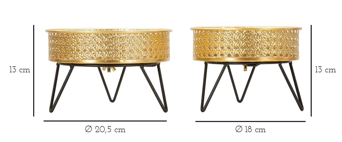 Mauro Ferretti VASE HOLDER BOSSY SET 2 PCS CM Ø 20,5X13-18X13