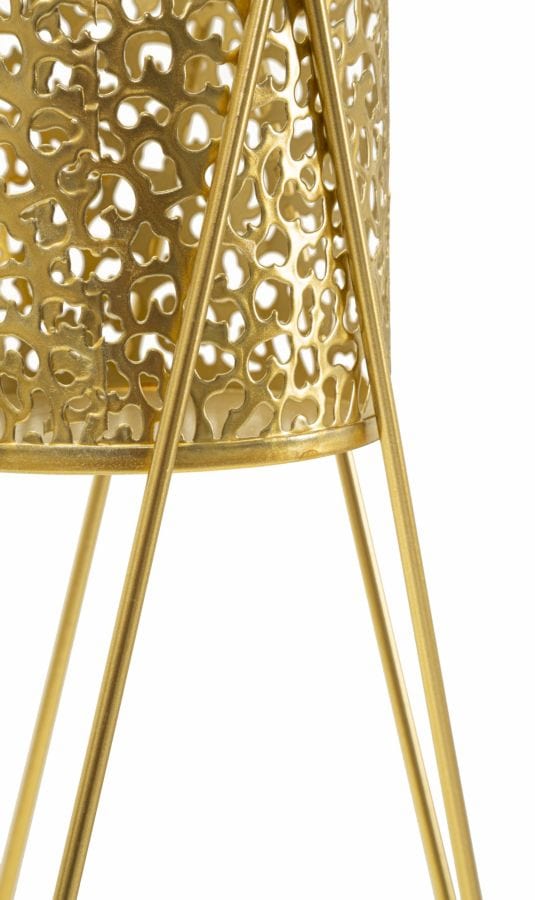 Mauro Ferretti VASE HOLDER GLOD SET 2 PCS CM 21X20X46-18X18X32