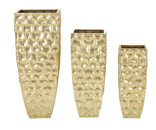 Mauro Ferretti VASE HOLDER GLODY SET 3 PCS CM 38X38X94-30,5X30,5X76-
23x23x63
