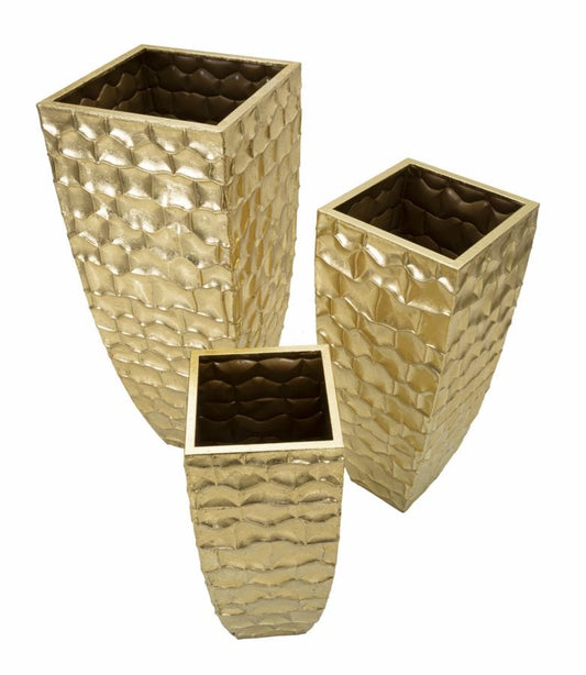 Mauro Ferretti VASE HOLDER GLODY SET 3 PCS CM 38X38X94-30,5X30,5X76-
23x23x63