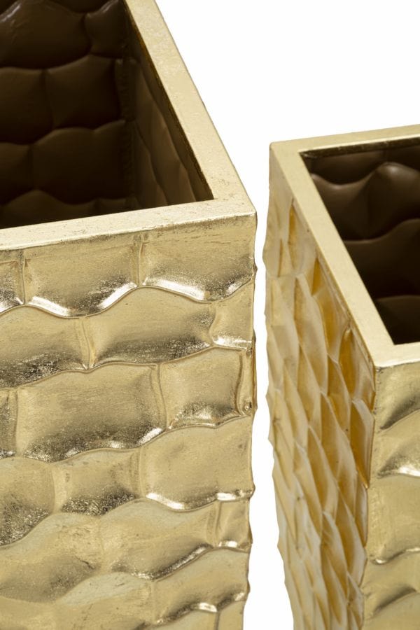 Mauro Ferretti VASE HOLDER GLODY SET 3 PCS CM 38X38X94-30,5X30,5X76-
 23x23x63