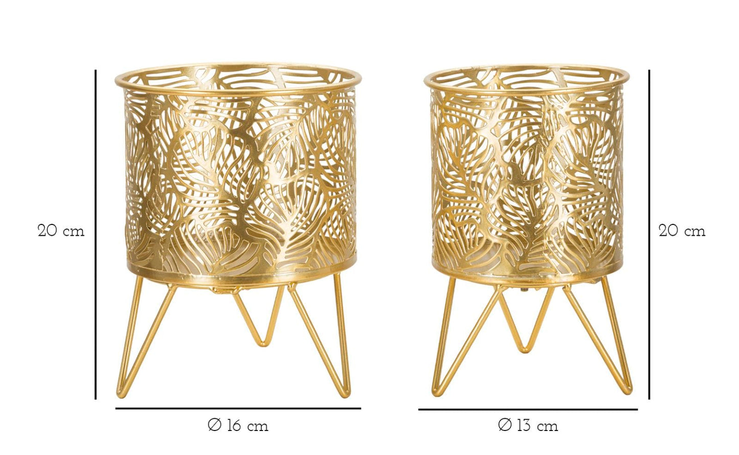 Mauro Ferretti VASE HOLDER NATY SET 2 PCS CM Ø 16X20-13X20