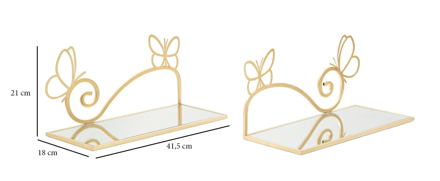 Mauro Ferretti WALL BED SIDE BUTTERFLY SET 2 PCS CM 41,5X18X21