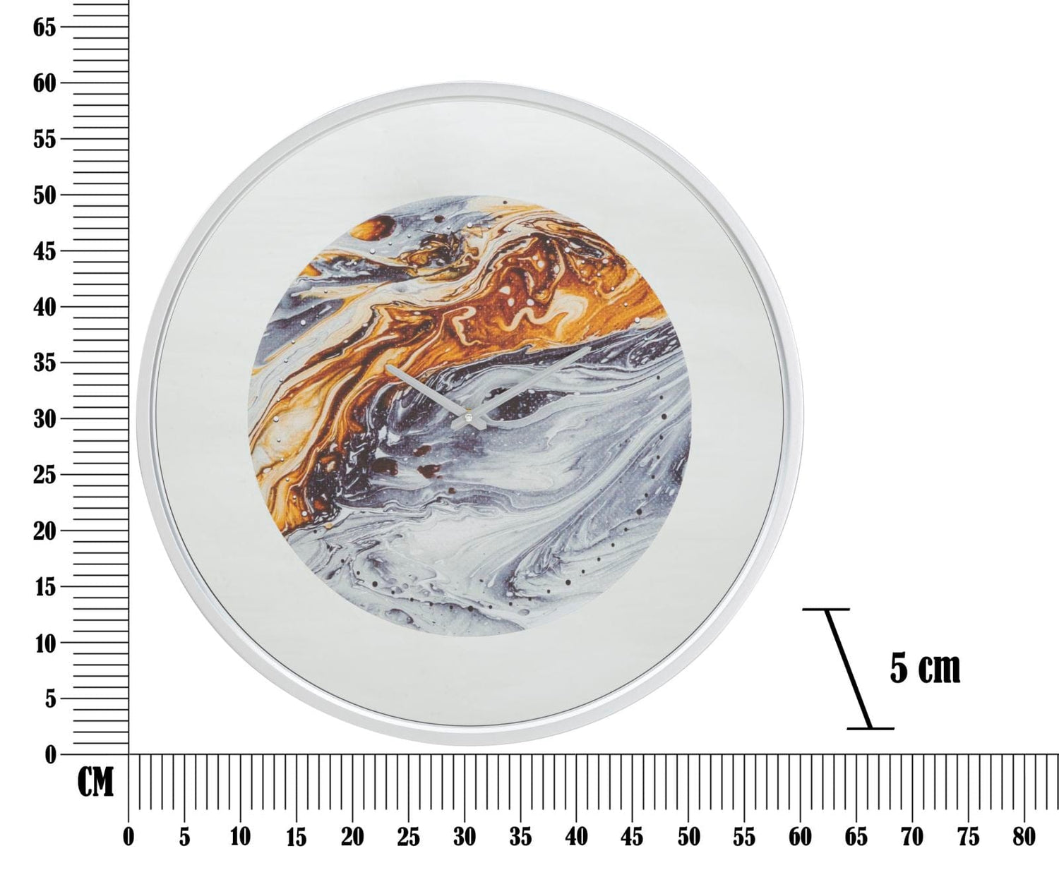 Mauro Ferretti WALL CLOCK MIRROR GREY CM Ø 60X5