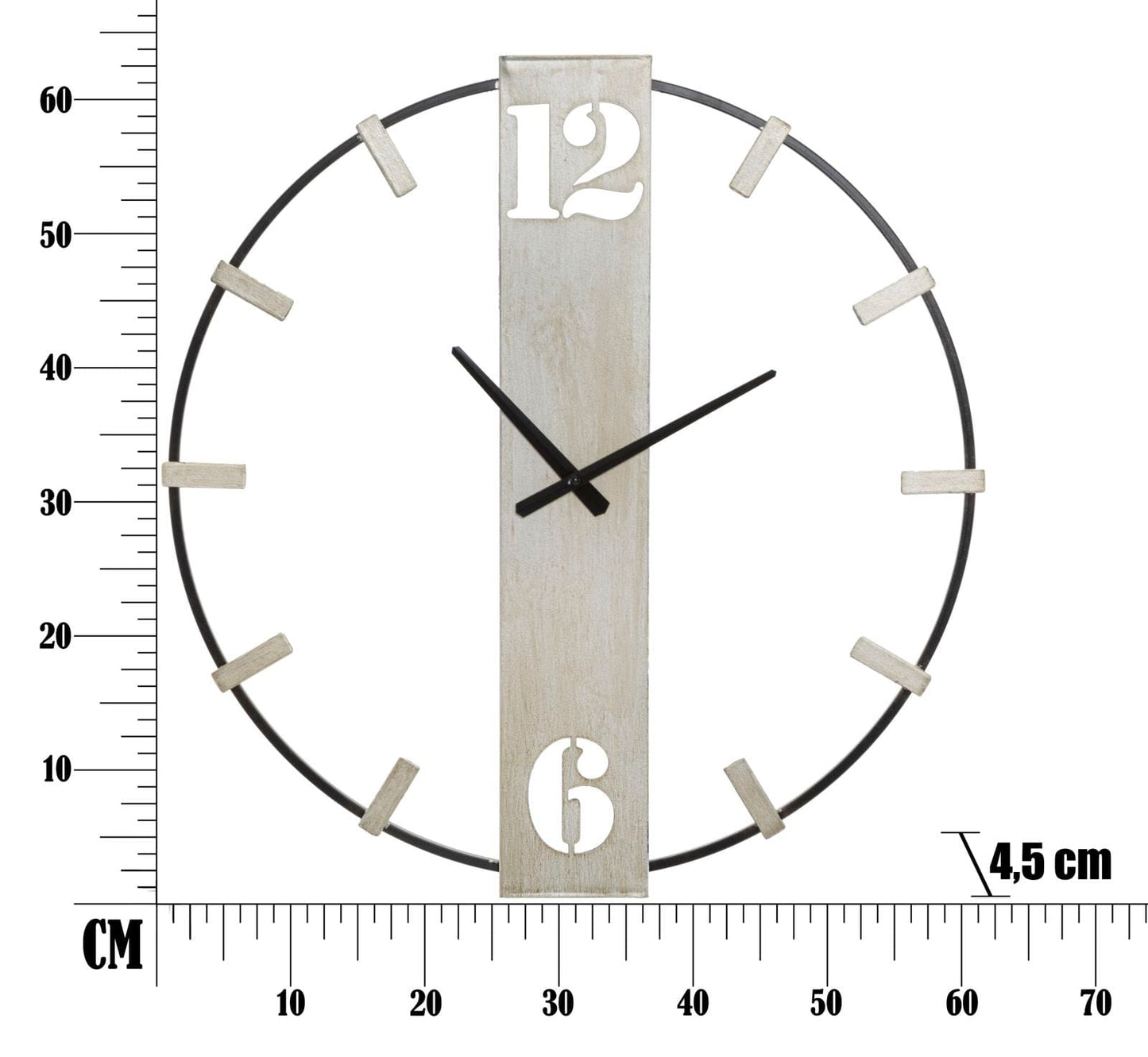 Mauro Ferretti WALL CLOCK SILVERY CM 61X4,5X63