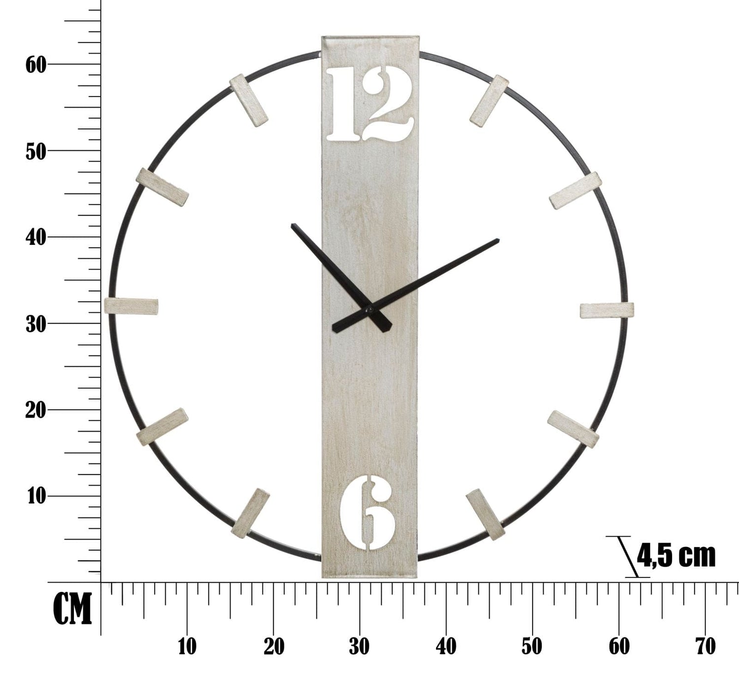 Mauro Ferretti WALL CLOCK SILVERY CM 61X4,5X63