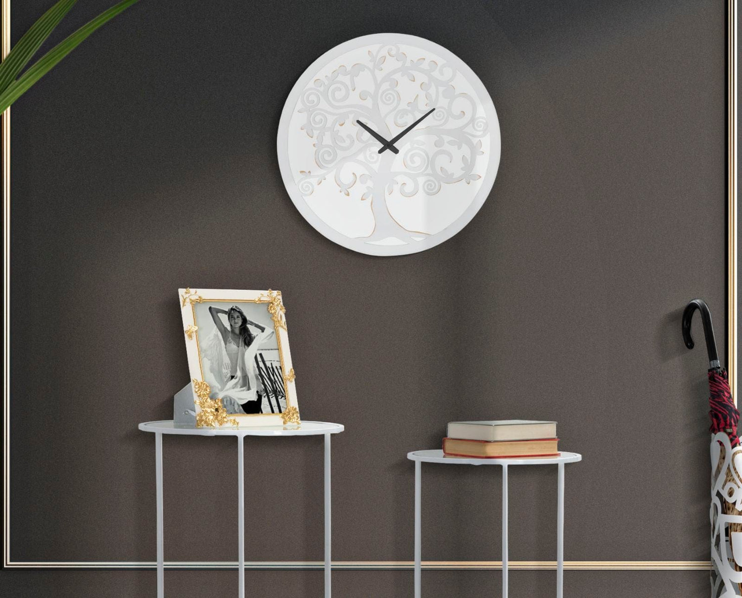 Mauro Ferretti WALL CLOCK WHITE TREE CM Ø 55X4,5