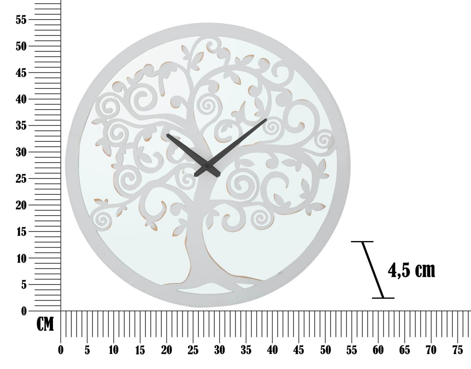 Mauro Ferretti WALL CLOCK WHITE TREE CM Ø 55X4,5