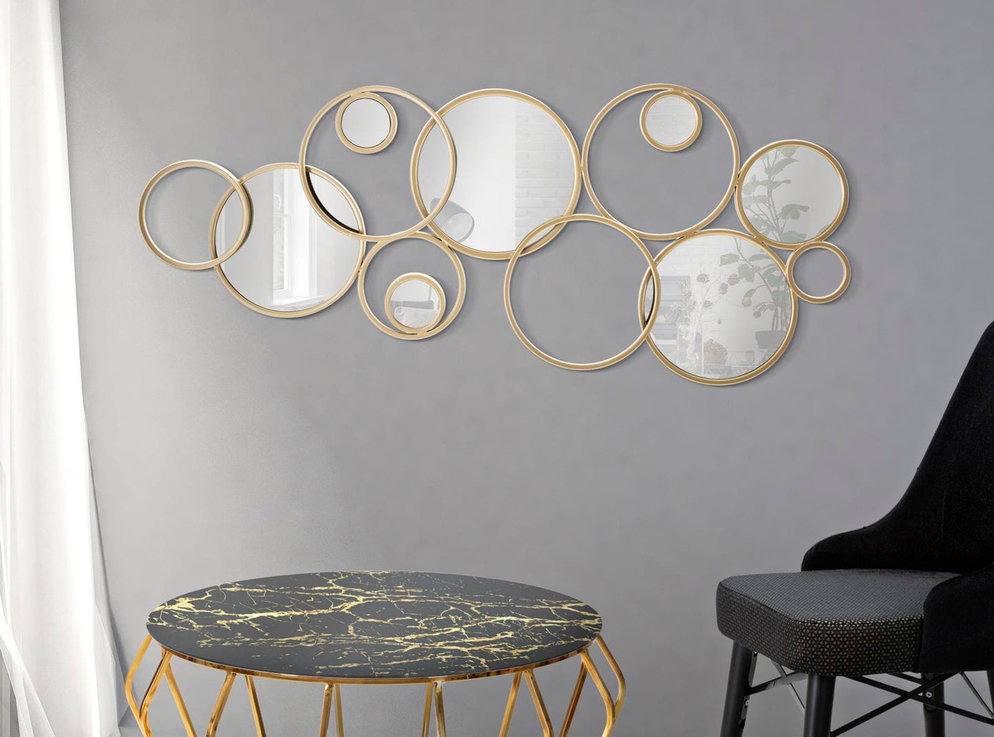 Mauro Ferretti WALL DECORATION MIX MIRROR CM 123X4,5X51,5