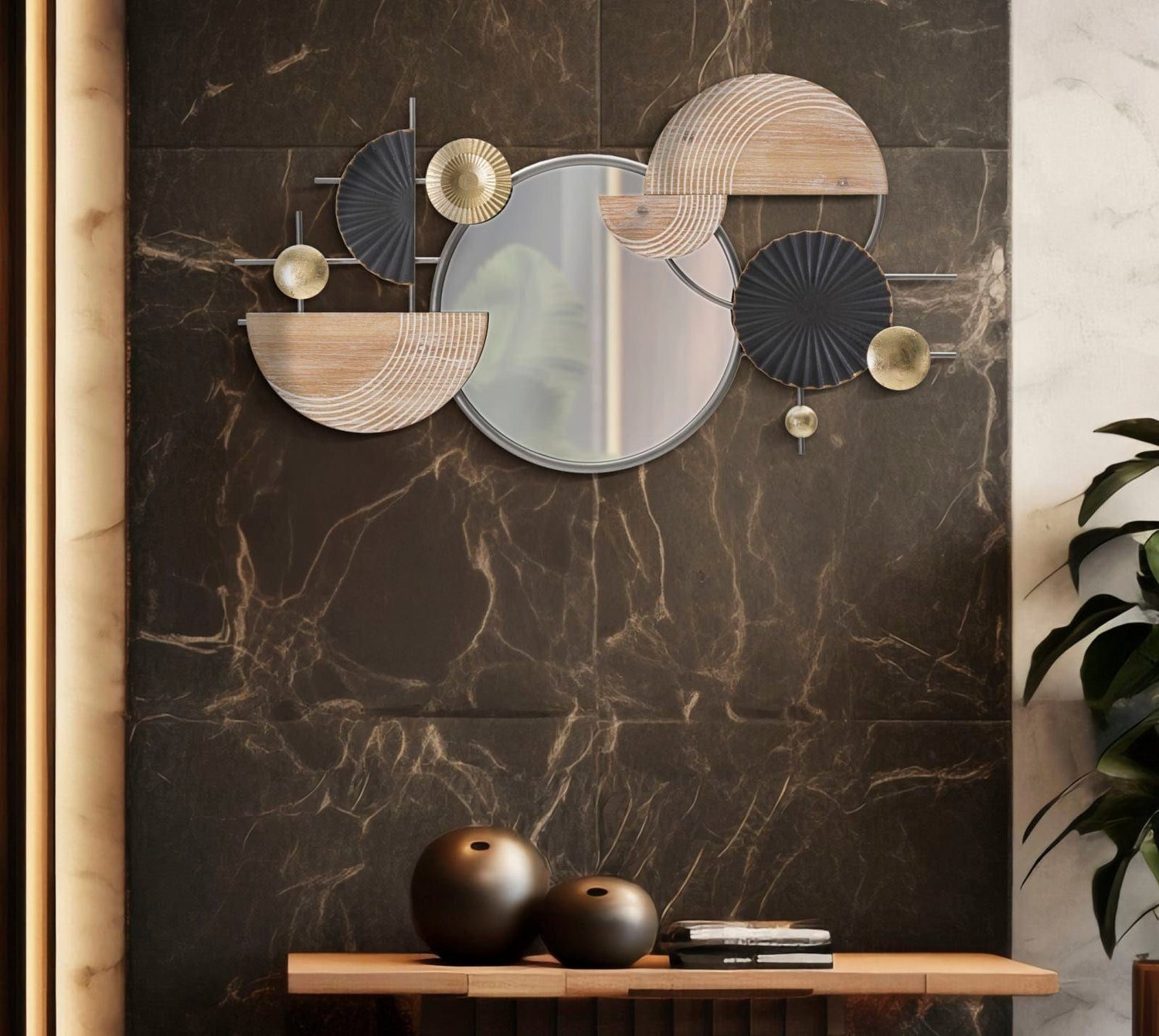 Mauro Ferretti WALL MIRROR ABSTRACT CM 90,2X5,1X50,2