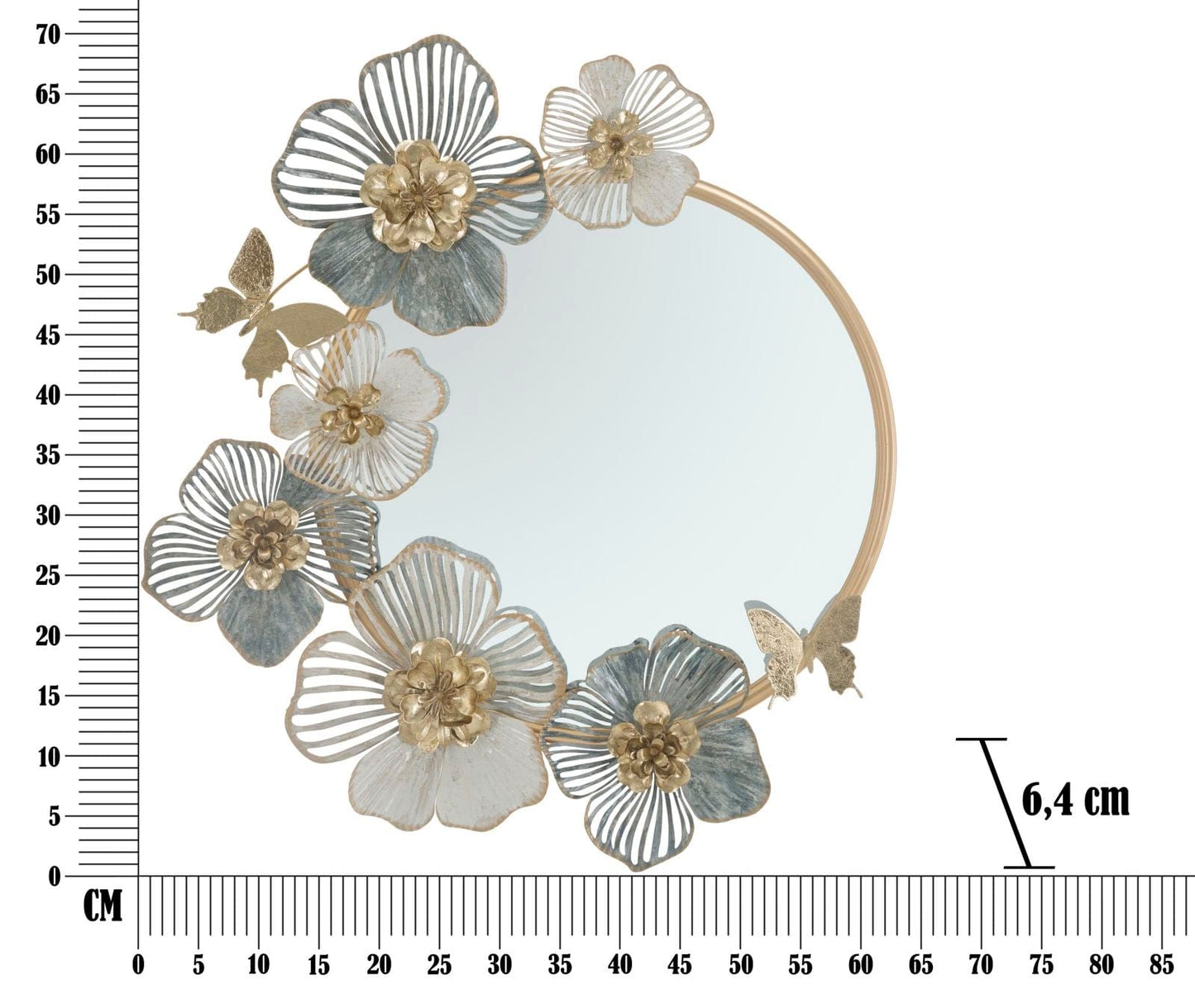 Mauro Ferretti WALL MIRROR AMY CM 63X6,4X70,5