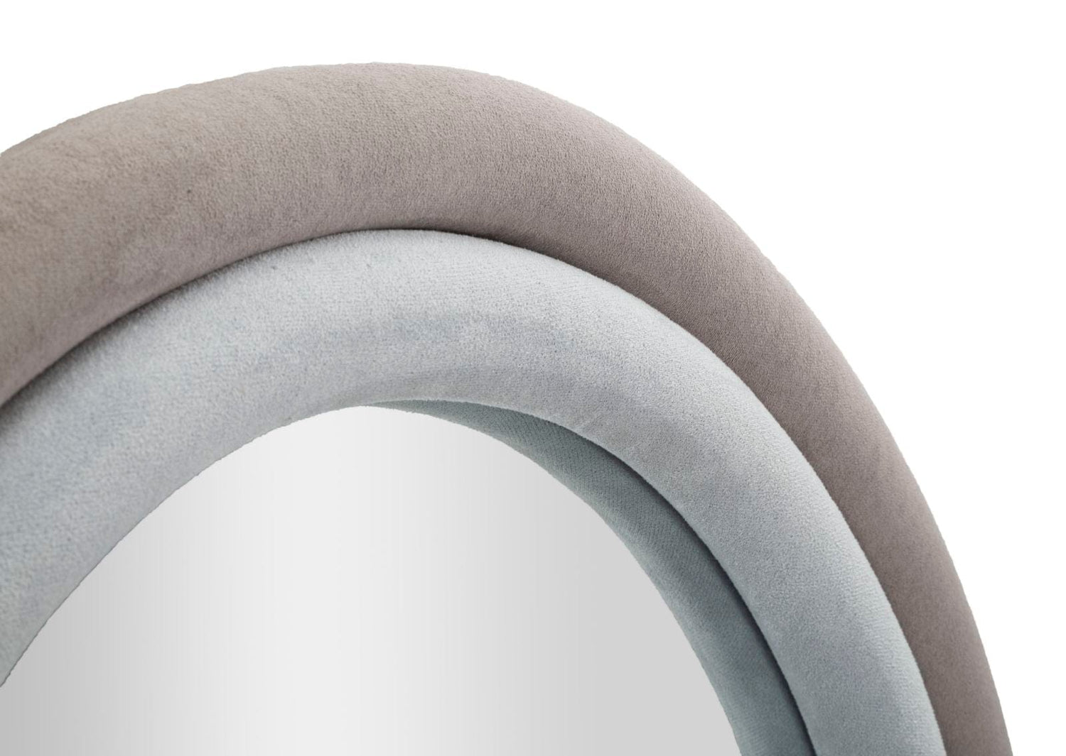 Mauro Ferretti WALL MIRROR ANTONY GREY VELVET CM 60X4X90