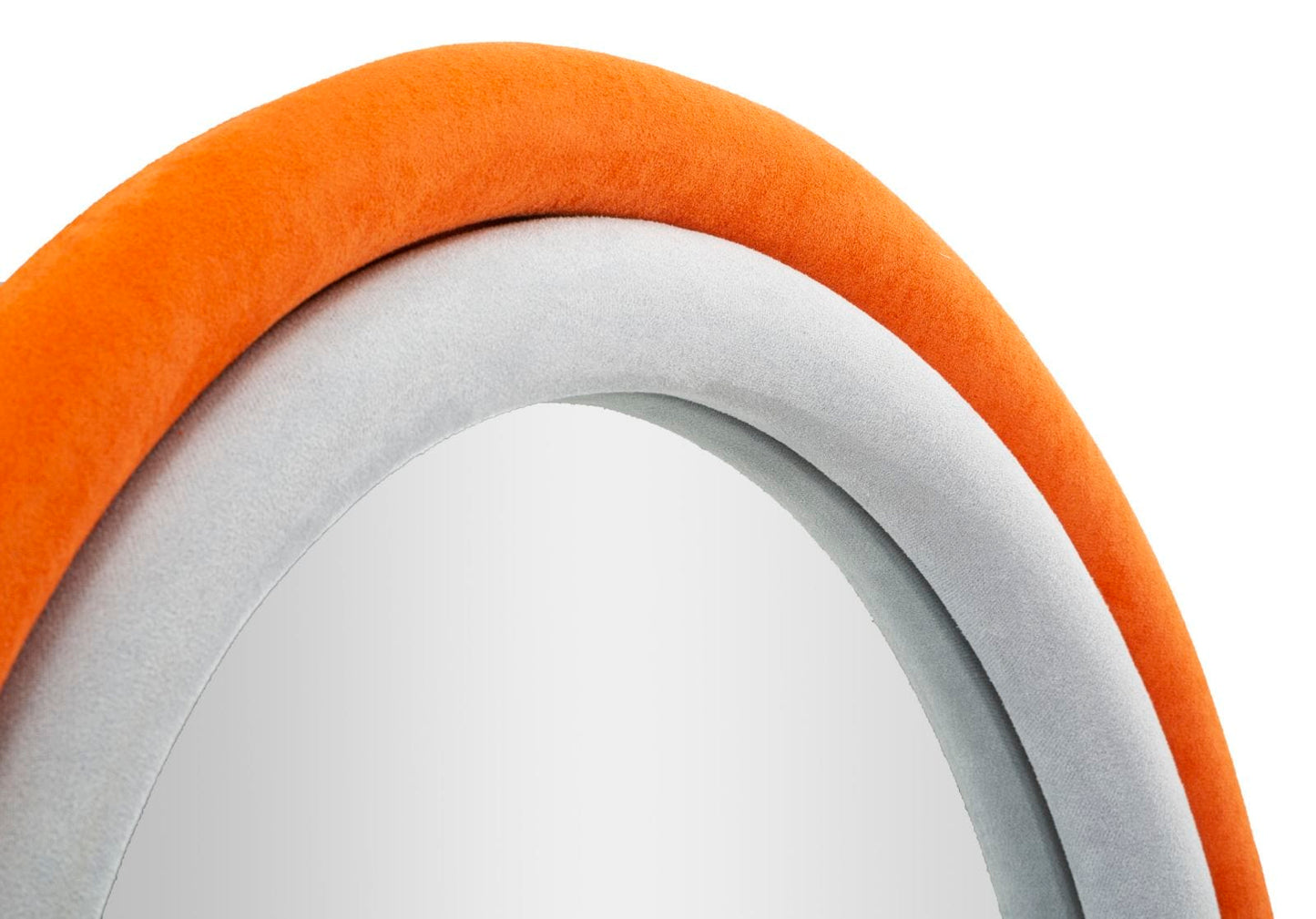 Mauro Ferretti WALL MIRROR ANTONY ORANGE/MIX VELVET CM 60X4X90