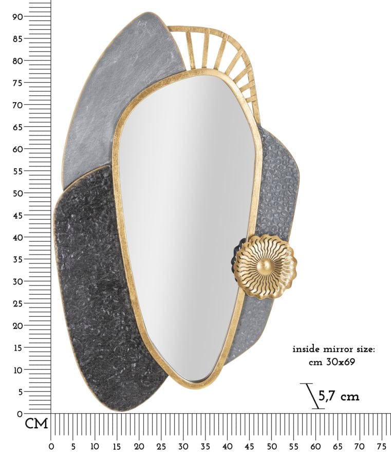 Mauro Ferretti WALL MIRROR ART CM 55,9X5,7X90,8