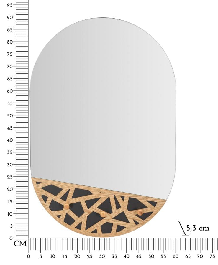 Mauro Ferretti WALL MIRROR C/APP-ABITI CARV CM 60X5,3X90