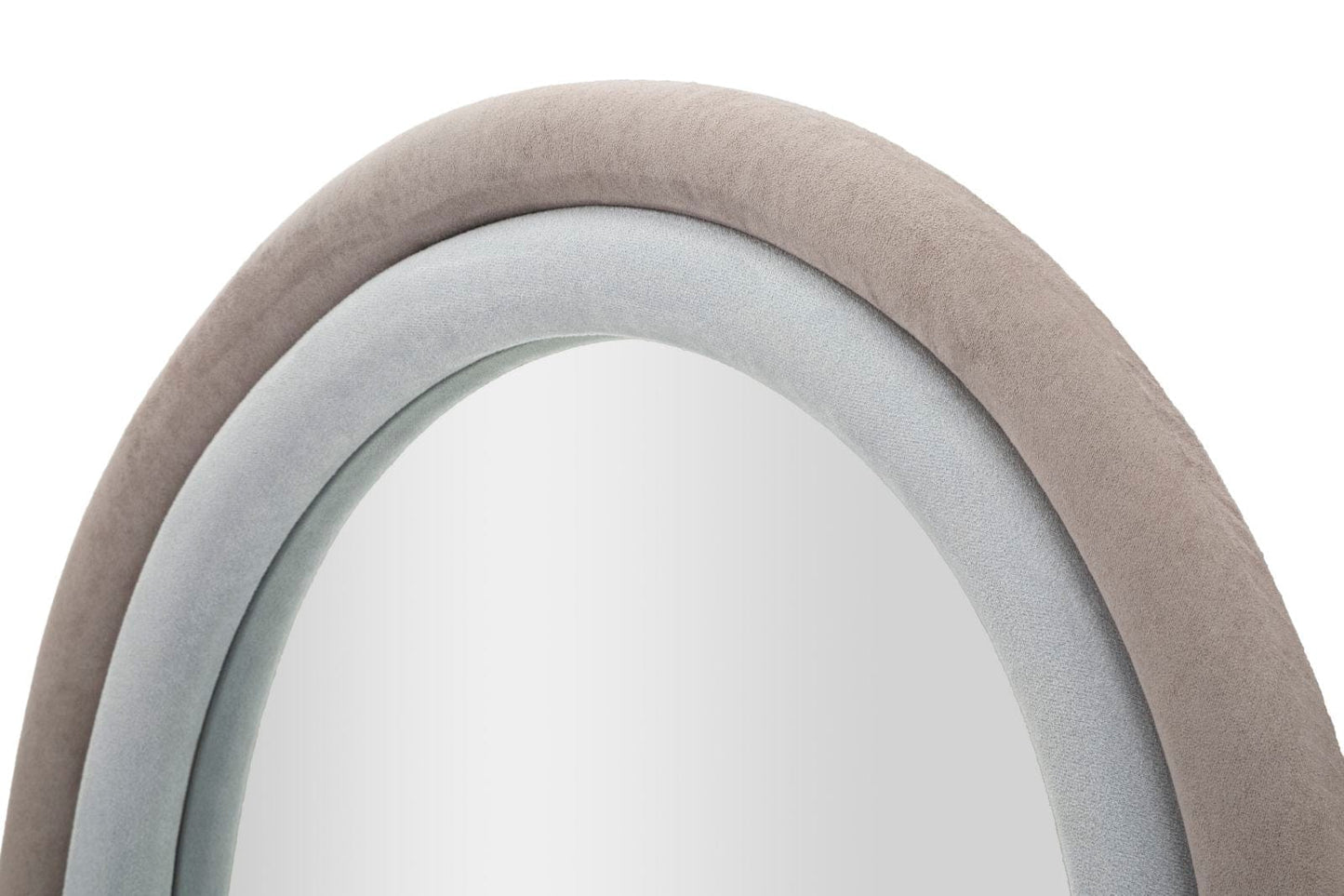 Mauro Ferretti WALL MIRROR CLOE GREY VELVET CM 60X4X160