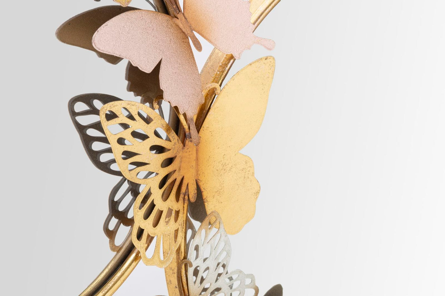 Mauro Ferretti WALL MIRROR DOUBLE FARFALLE PINK CM 81X3X52,5