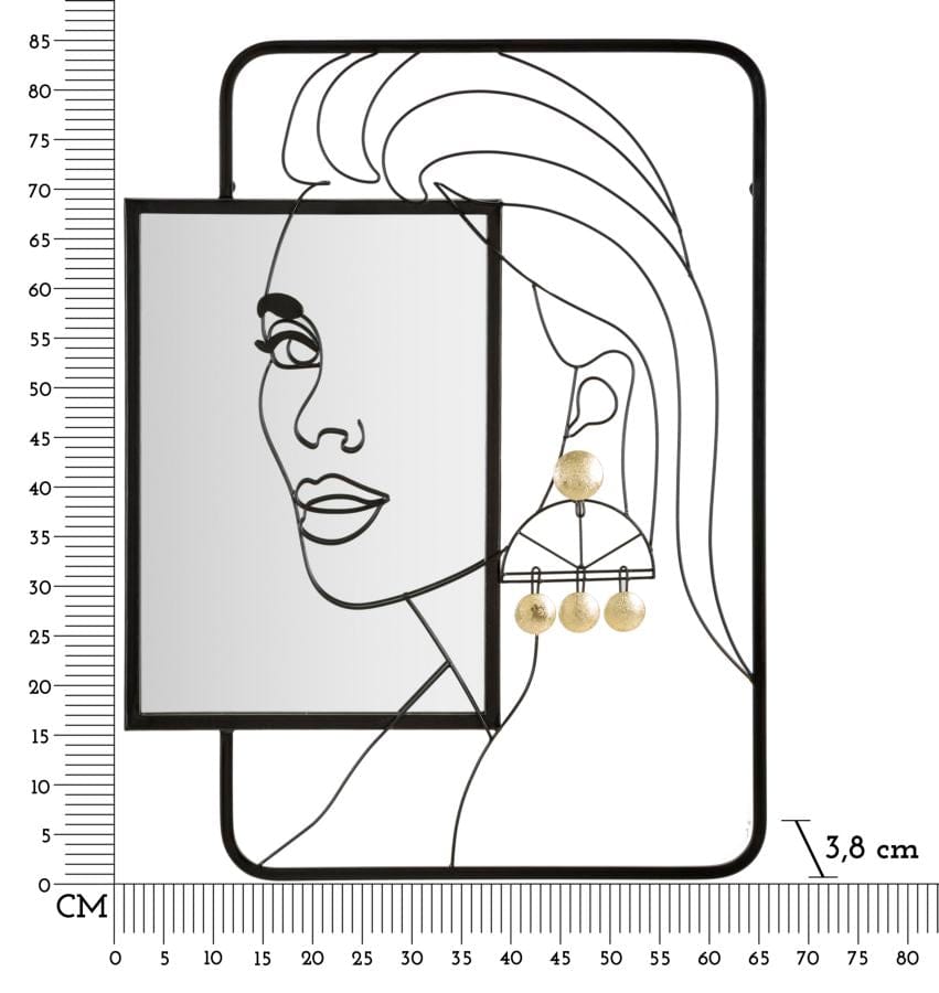 Mauro Ferretti WALL MIRROR ELEONOR CM 64,8X3,8X85