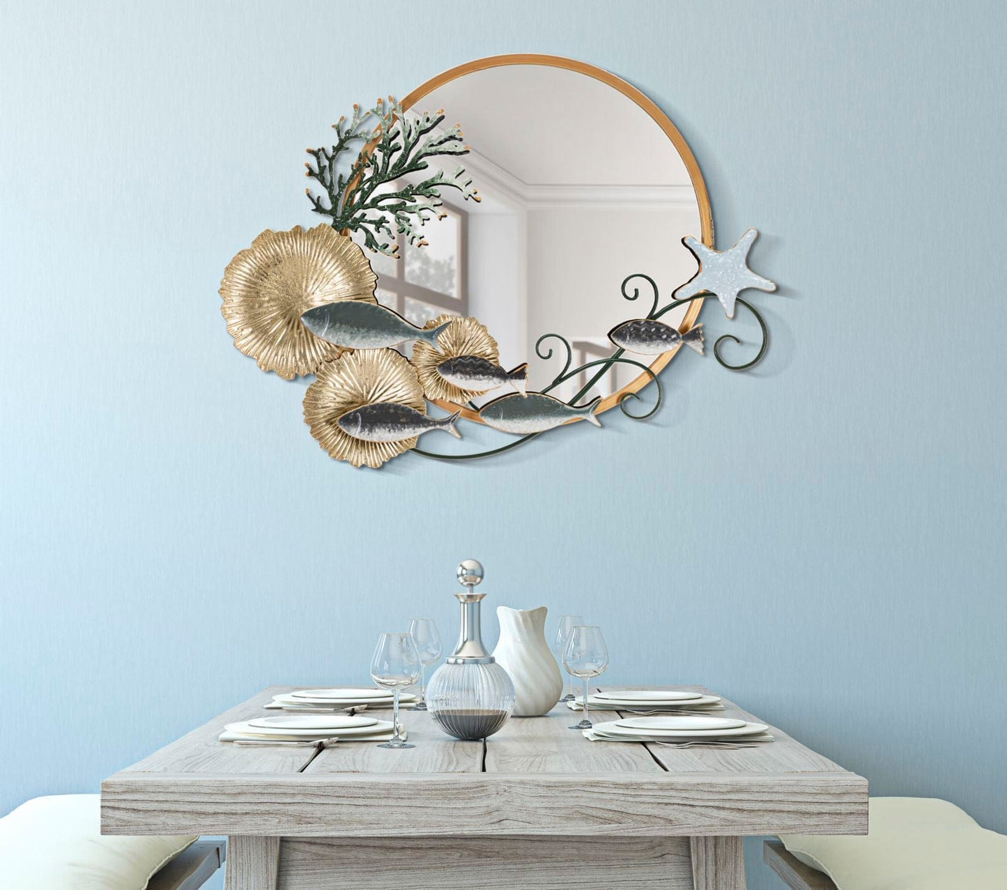 Mauro Ferretti WALL MIRROR FISH CM 88,9X7,6X65,4