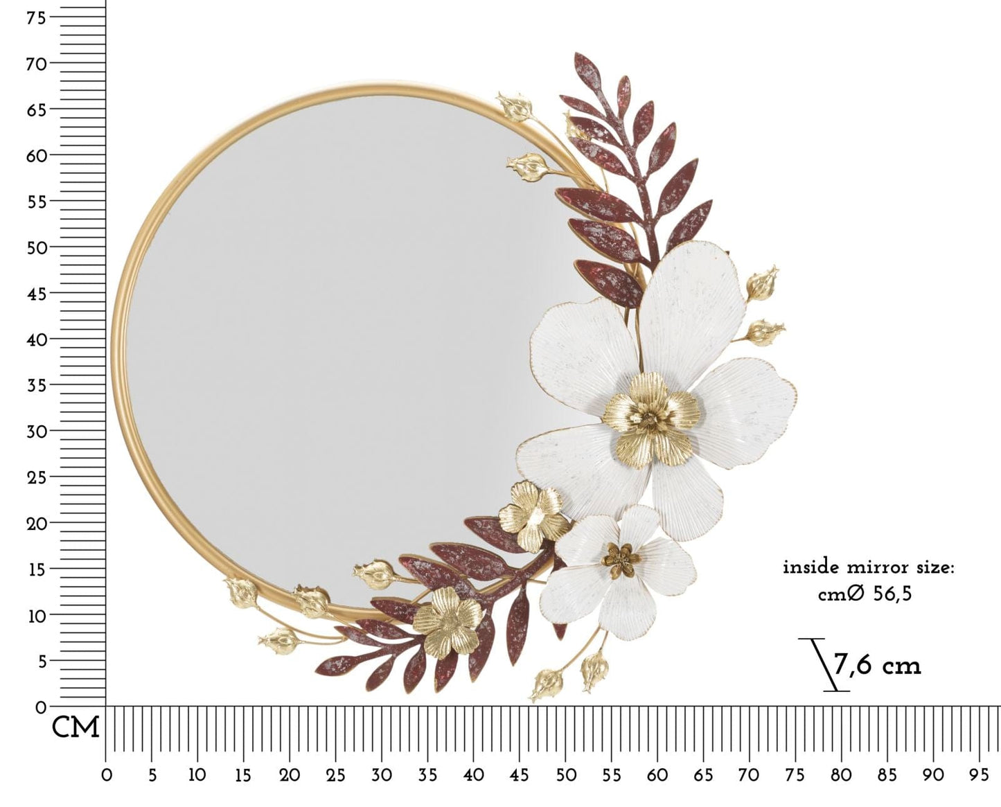 Mauro Ferretti WALL MIRROR FLOT CM 74,9X7,6X72,4