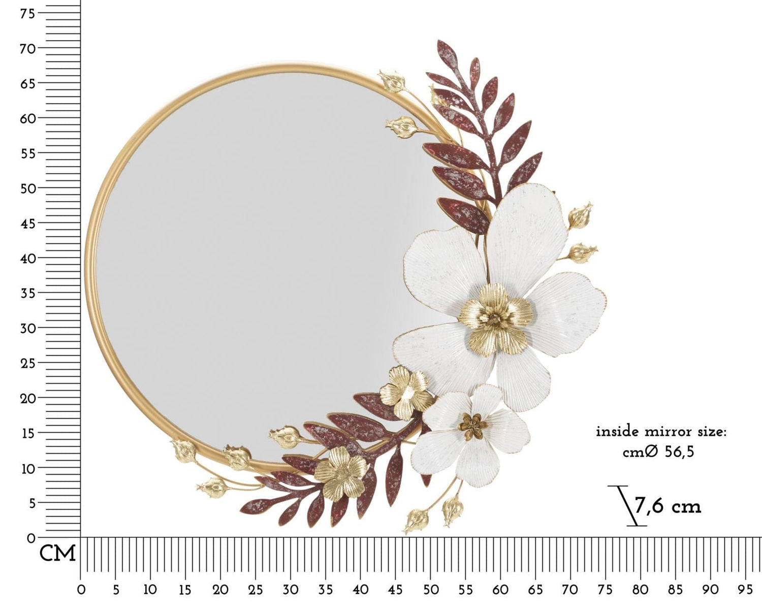 Mauro Ferretti WALL MIRROR FLOT CM 74,9X7,6X72,4