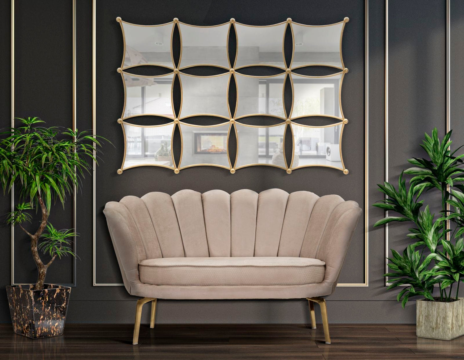 Mauro Ferretti WALL MIRROR JALO CM 133X3X90