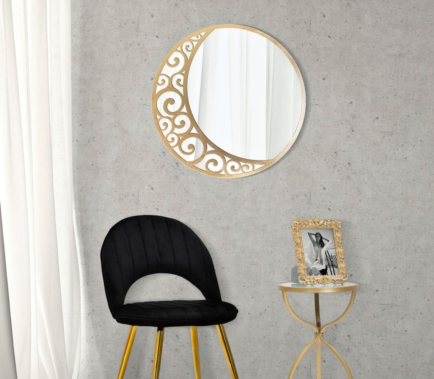 Mauro Ferretti WALL MIRROR LUNA ASTRATTA CM Ø 72X1