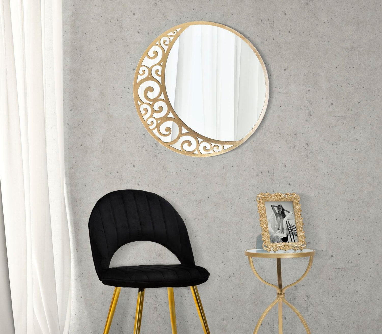 Mauro Ferretti WALL MIRROR LUNA ASTRATTA CM Ø 72X1