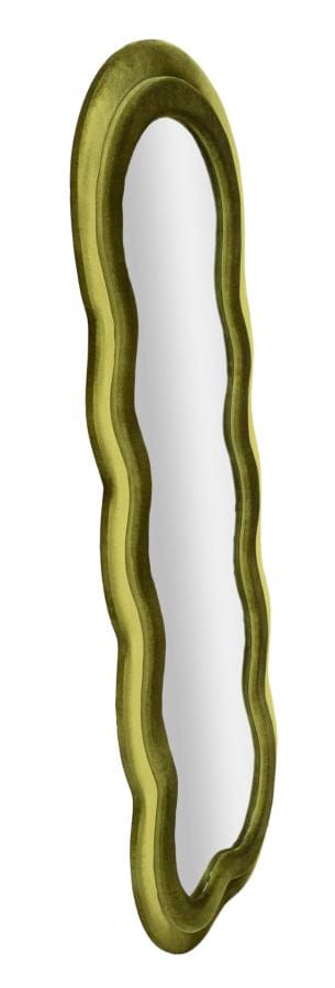 Mauro Ferretti WALL MIRROR MIKI GREEN VELVET CM 60X4X160