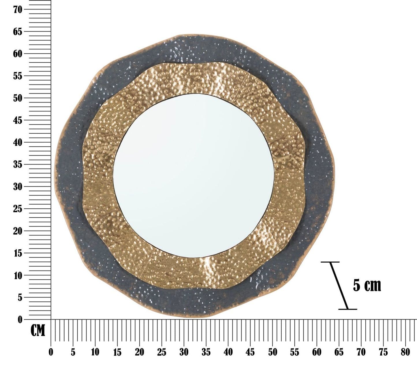 Mauro Ferretti WALL MIRROR SHAI DARK CM Ø 65,5X5