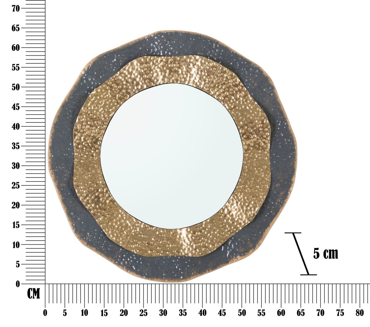 Mauro Ferretti WALL MIRROR SHAI DARK CM Ø 65,5X5