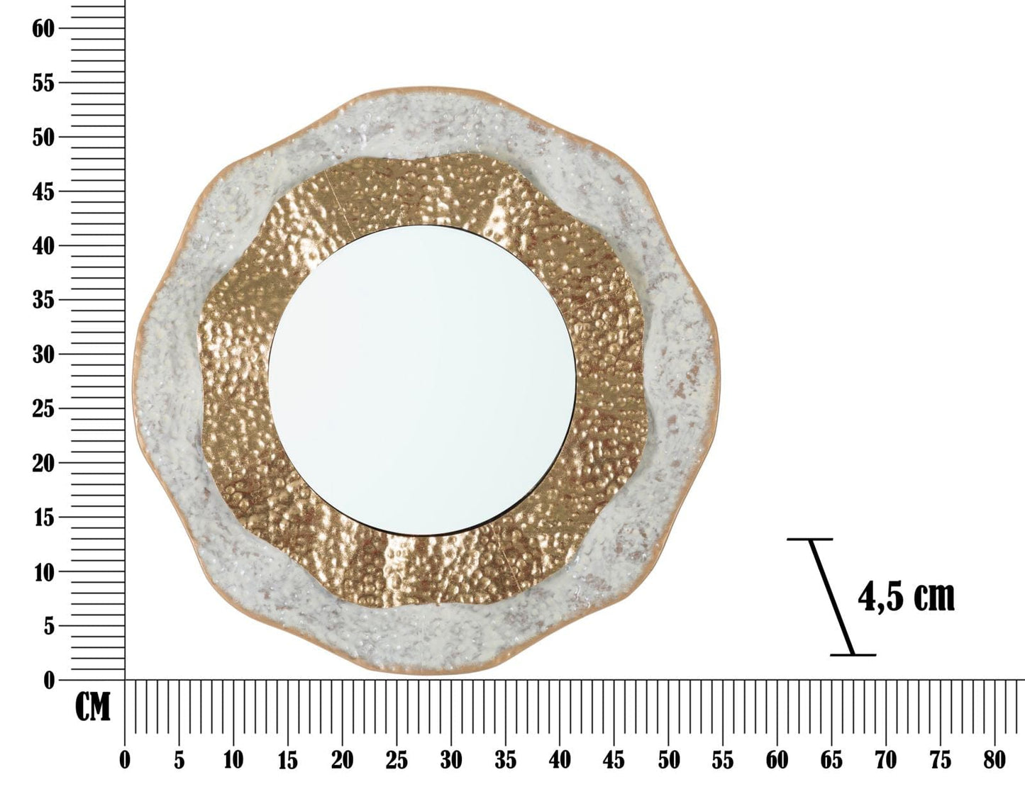 Mauro Ferretti WALL MIRROR SHAI LIGHT CM Ø 54,5X4,5