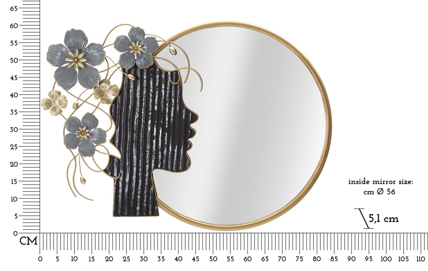 Mauro Ferretti WALL MIRROR WOMAN CM 81,9X7X61