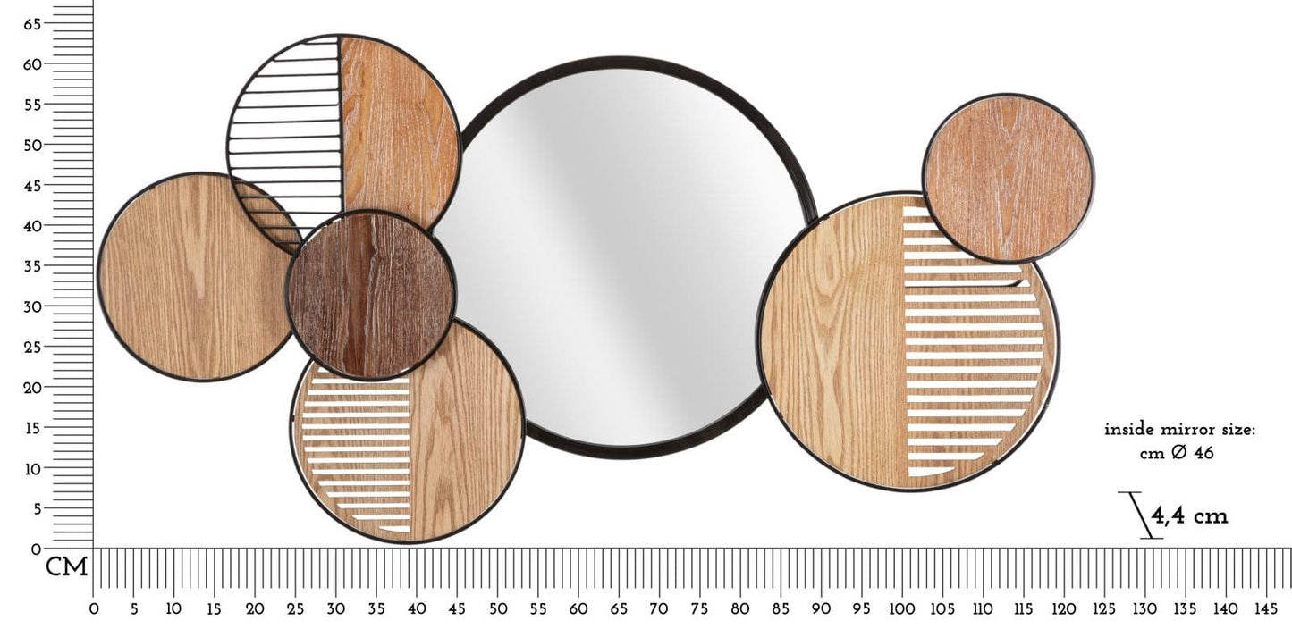 Mauro Ferretti WALL MIRROR WOODY CM 123,2X4,4X63,5