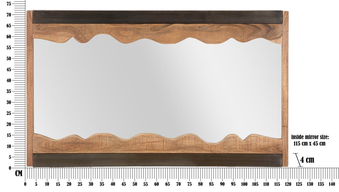 Mauro Ferretti WALL MIRROR YELLOWSTONE CM 120X4X72 (LEGNO DI ACACIA NILOTICA)