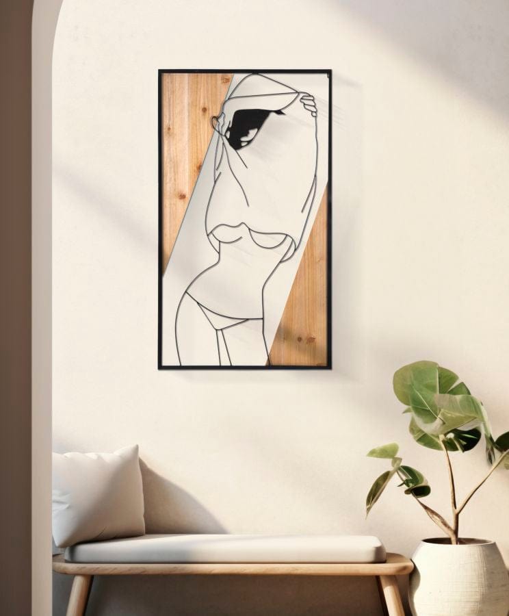 Mauro Ferretti WALL PANEL STRIP -B- IRON AND WOOD CM 50X2X90