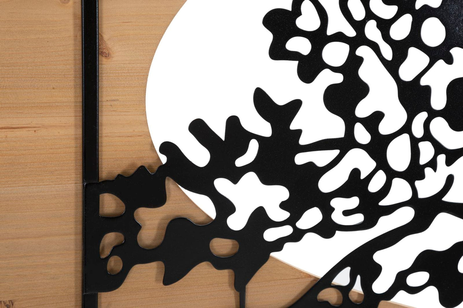 Mauro Ferretti WALL PANEL TREE IRON AND WOOD SET 3 PCS CM 176X2X90 (63X2X90-50X2X90)