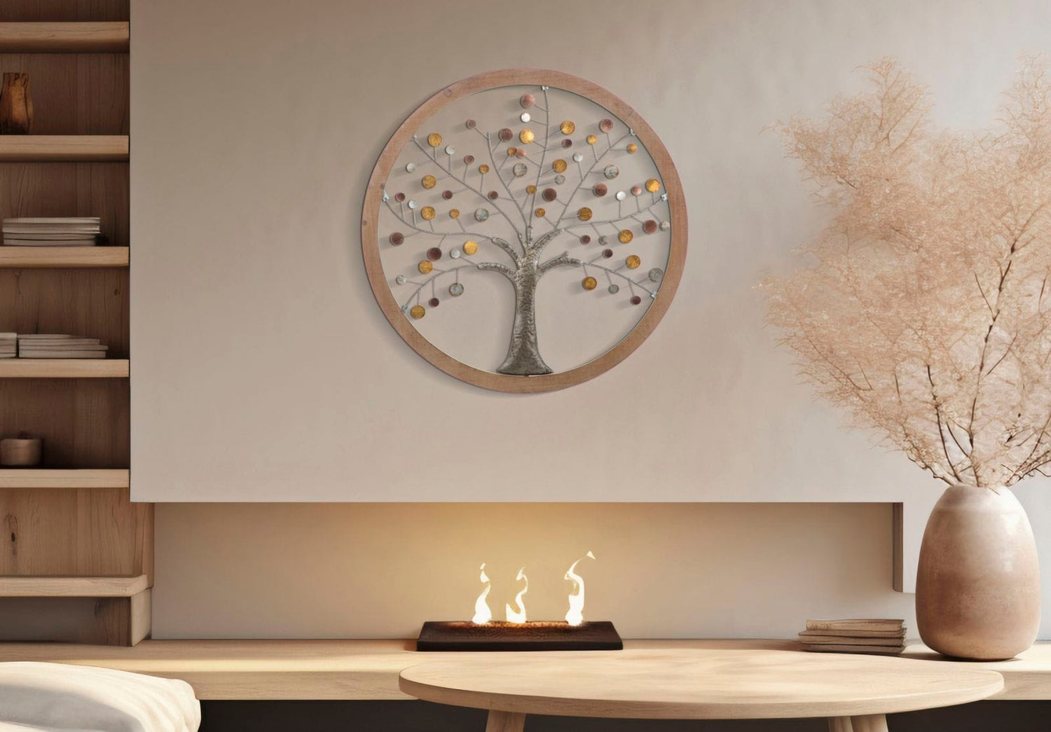 Mauro Ferretti WALL PANEL TREE OF LIFE MIRROR NEW CM Ø 80X2