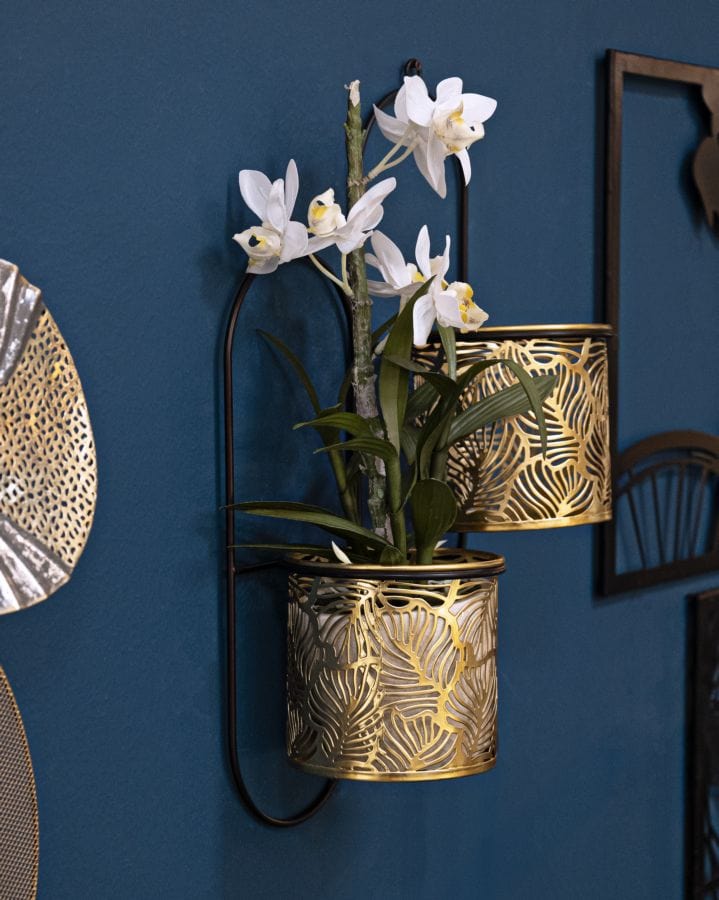 Mauro Ferretti WALL VASE HOLDER DOUBLE HONG CM 27X14X48