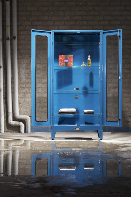 Industriële kast blauw MK1.2 | IndustrieelHuys.nl.