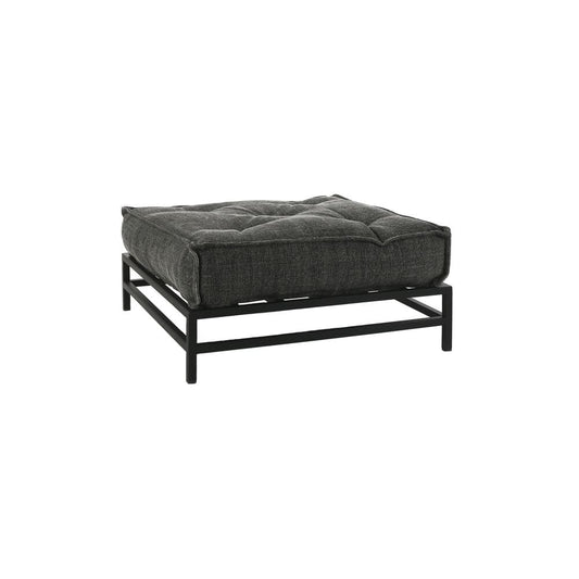 Pomax Poefs BIRGIT - POEF - CANVAS / METAAL - L 86 X W 86 X H 40 CM - ANTRACIET