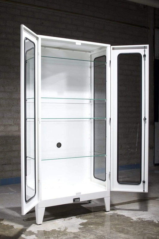 Industriële vitrinekast wit MK1.2 | IndustrieelHuys.nl.