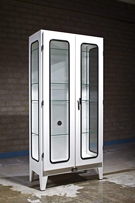 Industriële vitrinekast wit MK1.2 | IndustrieelHuys.nl.